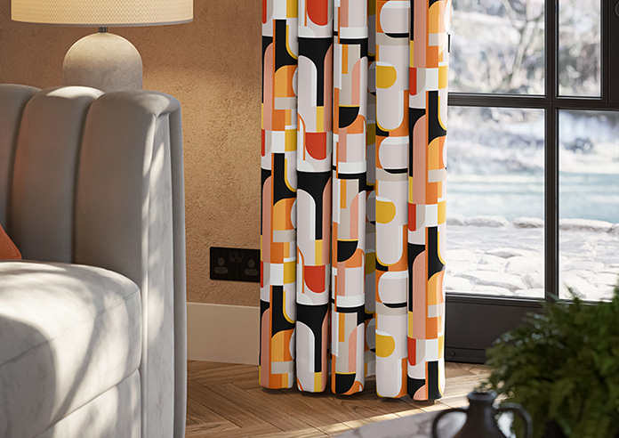 Archways, Orange - Made to Measure Curtains - Image 5